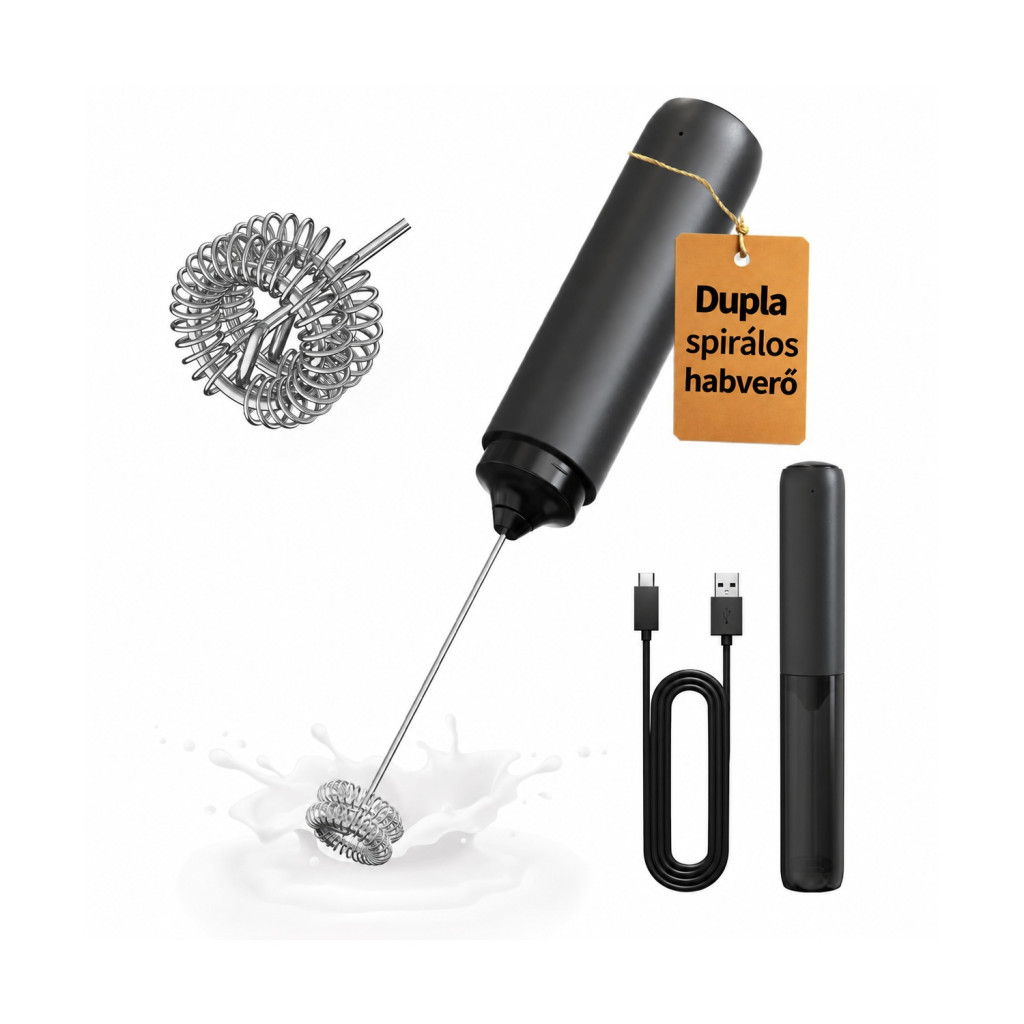 CIRCLE JOY KJBQ-65DX USB-C kézi tejhabosító tokkal – termékfotó