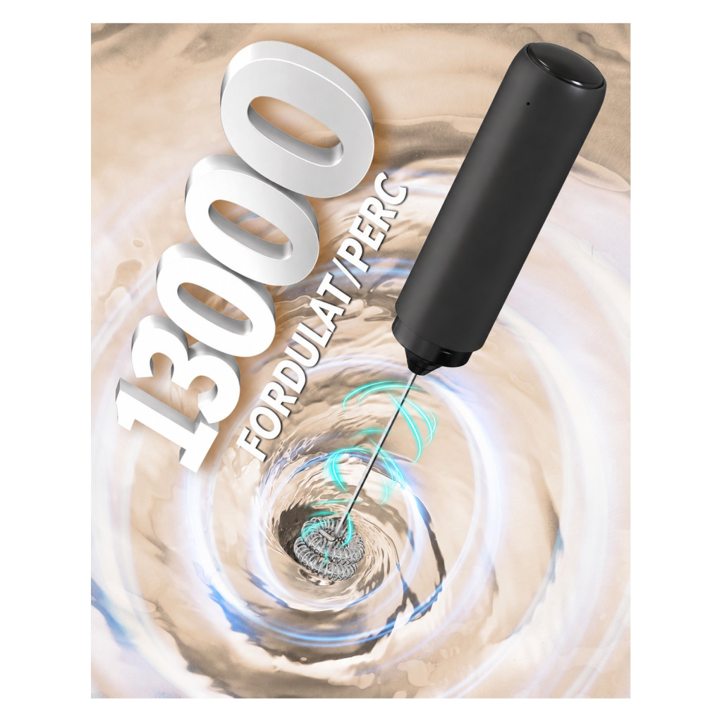 CIRCLE JOY KJBQ-65DX USB-C kézi tejhabosító tokkal – részletfotó