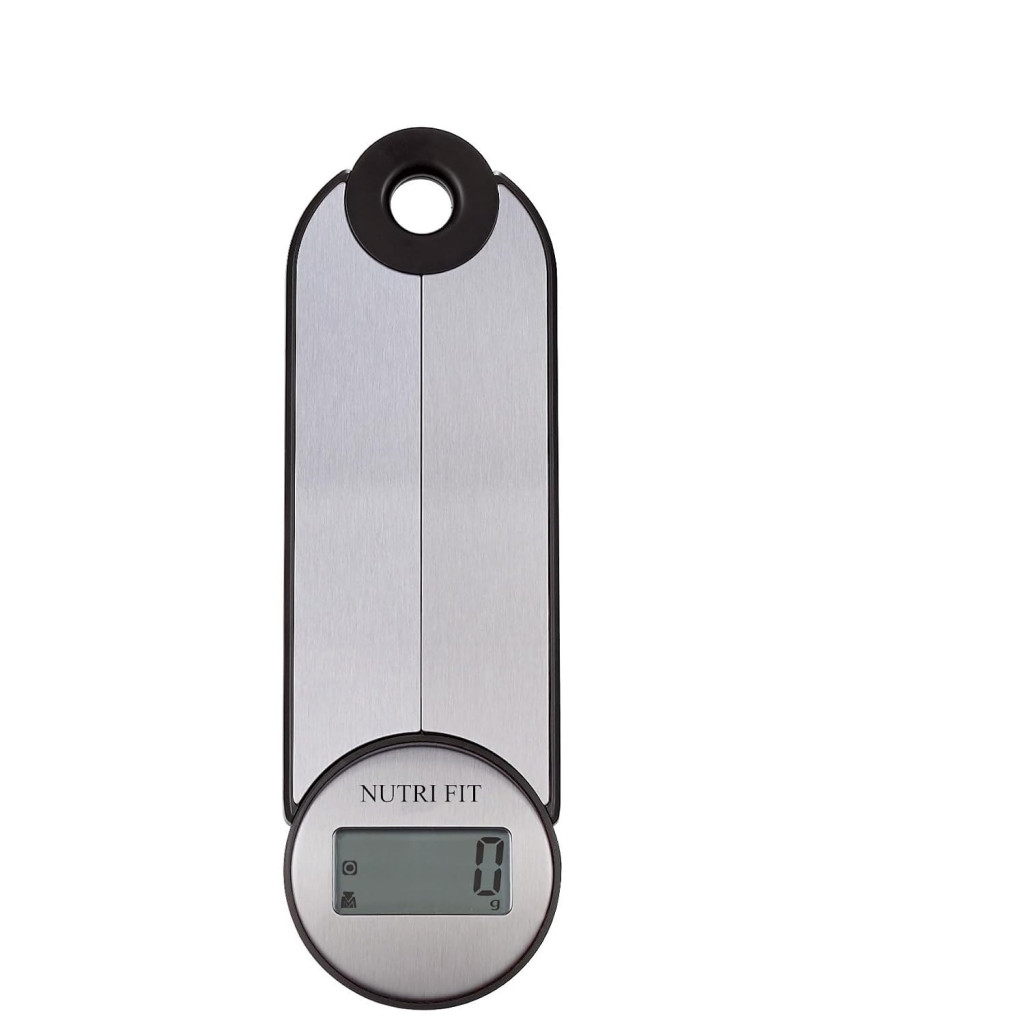 NUTRI FIT EK8840H digitális konyhai mérleg, rozsdamentes, 5 kg / 1 g – használat közben