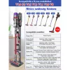 JUPELI álló porszívótartó Dyson V6–V16 modellekhez, 4 tartozékkampóval – kompatibilitási nézet