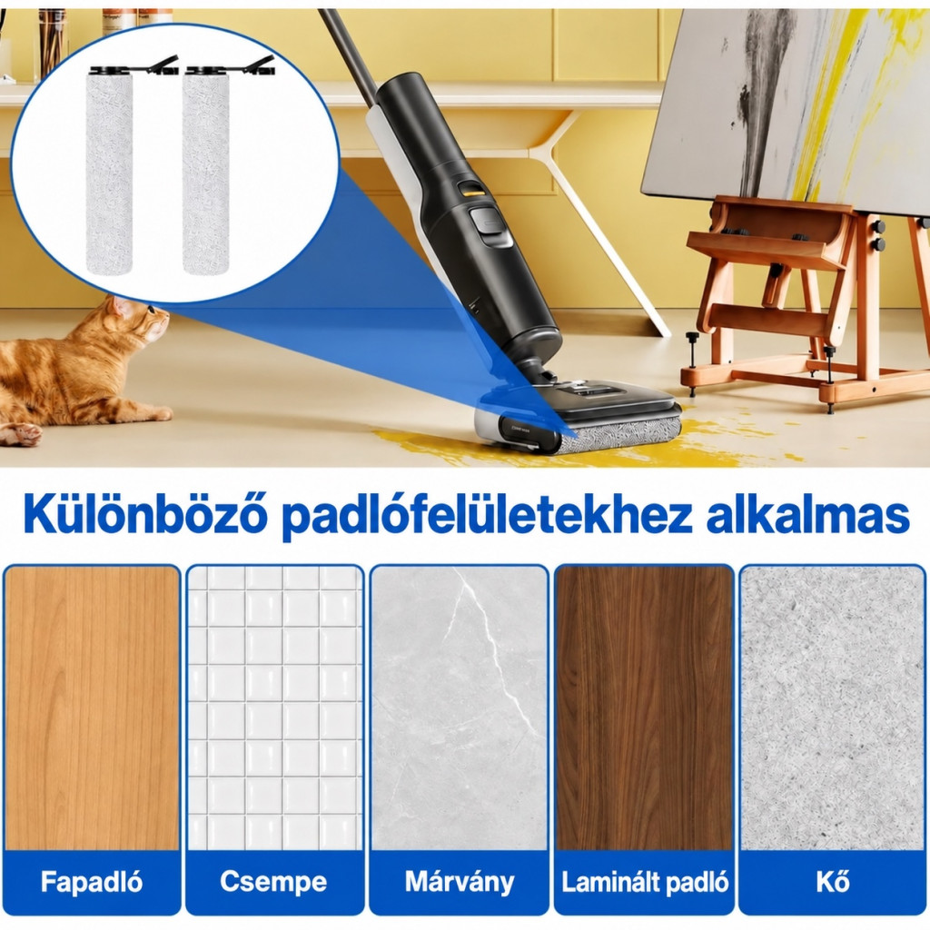 Fixbetter kefehenger- és HEPA-szűrőkészlet Roborock F25 modellekhez, 5 részes – főbb jellemzők