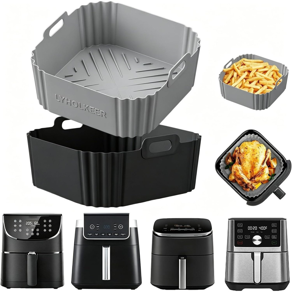 LYHOLKEER air fryer szilikon sütőbetét 4,7–6,5 l, 2 db – termékfotó