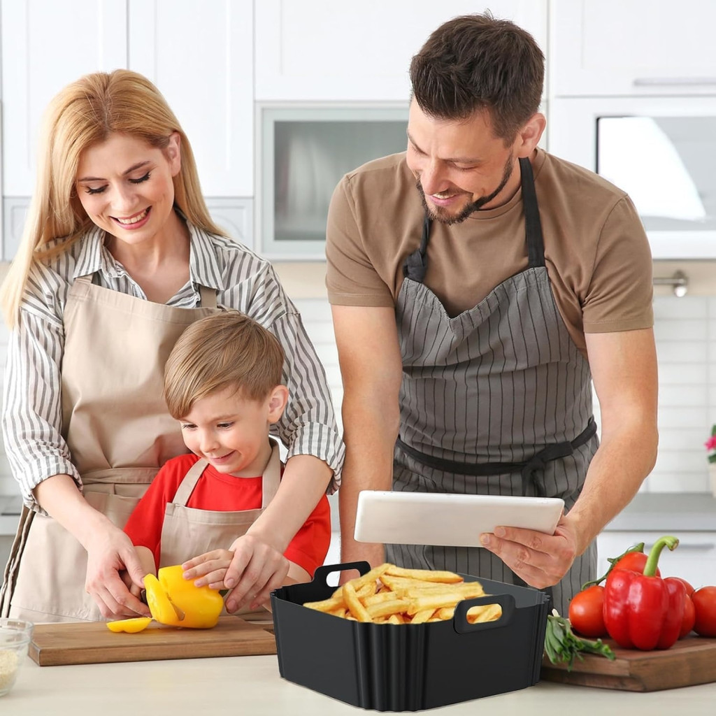 LYHOLKEER air fryer szilikon sütőbetét 4,7–6,5 l, 2 db – részletfotó