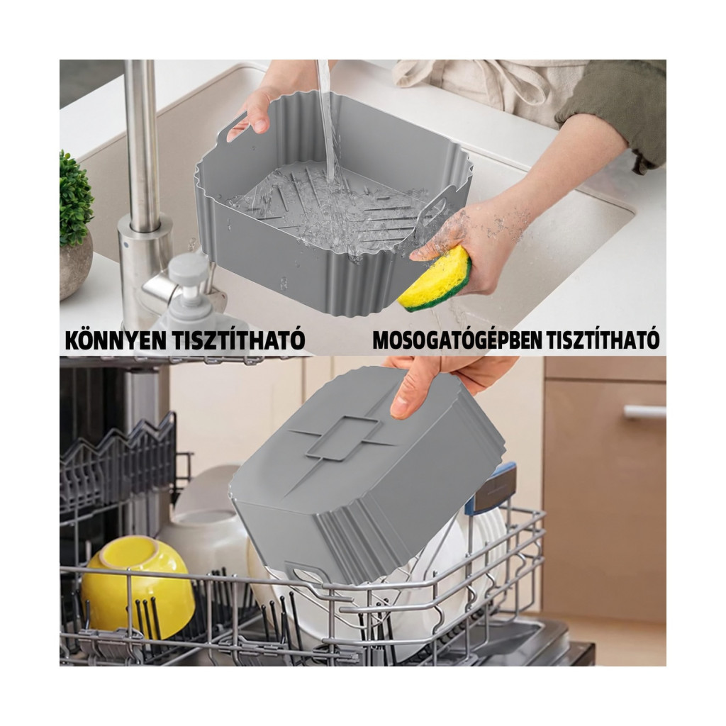 LYHOLKEER air fryer szilikon sütőbetét 4,7–6,5 l, 2 db – főbb jellemzők