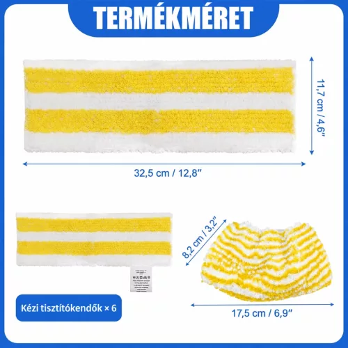 JTOOYS mikroszálas huzat Kärcher EasyFix gőztisztítóhoz, 10 db – részlet