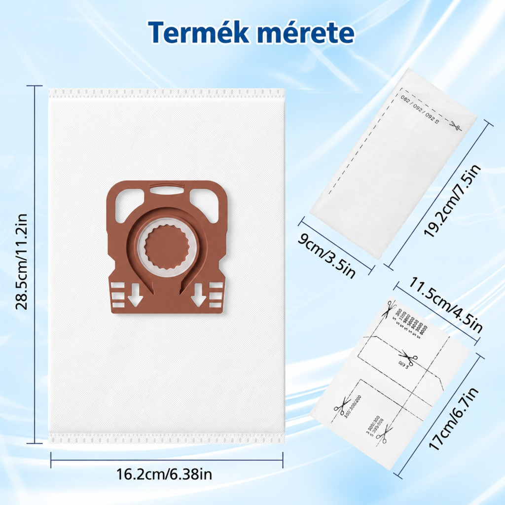 Caehomly porzsák Miele Guard M1 porszívóhoz, 12 db + 8 szűrő – kompatibilitási nézet