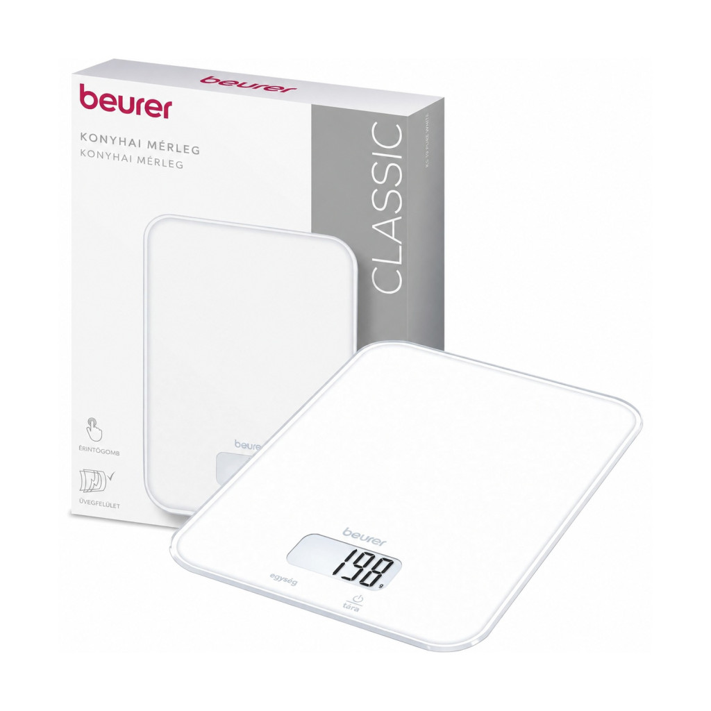 Beurer KS 19 Pure White digitális konyhai mérleg, 5 kg / 1 g – termékfotó