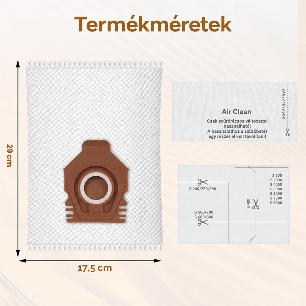 YYDSLEE 3D CO porzsák Miele Guard M1/L1/S1 porszívókhoz, 14 db + 8 szűrő – részletfotó