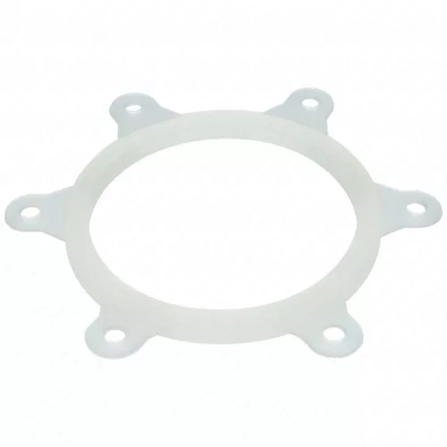 121x102x7 mm Tömítés, zárófedél, 6 lyukú, fehér, új típusú HAJDU K-s bojler 10db-os csomag