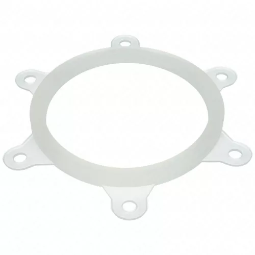 121x102x7 mm Tömítés, zárófedél, 6 lyukú, fehér, új típusú HAJDU K-s bojler 25db-os csomag