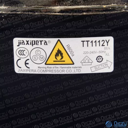 Kompresszor TT1112Y R600 (eredeti) INDESIT hűtőgép (HELYETTE: HKO063)