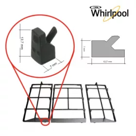 Whirlpool edénytartó rács gumiláb gázfőzőlaphoz (484000000840)