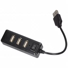 USB hub 4 portos USB elosztó kapcsolóval