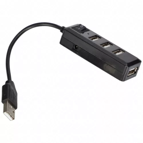 USB hub 4 portos USB elosztó kapcsolóval