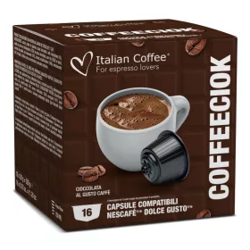   Italian Coffee Coffeeciok kávé ízű forró csokoládé kapszula, Dolce Gusto kompatibilis, 16 db (DGIC_COFFEECIOK)