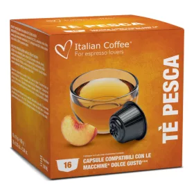 Italian Coffee Tè Pesca őszibarack tea kapszula, Dolce Gusto kompatibilis, 16 db (DGIC_TEPESCA)