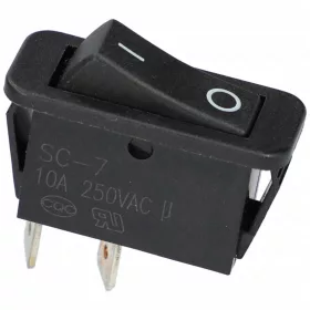   10A/250V AC Billenőkapcsoló, fekete, számos, szögletes VINCHI páraelszívó