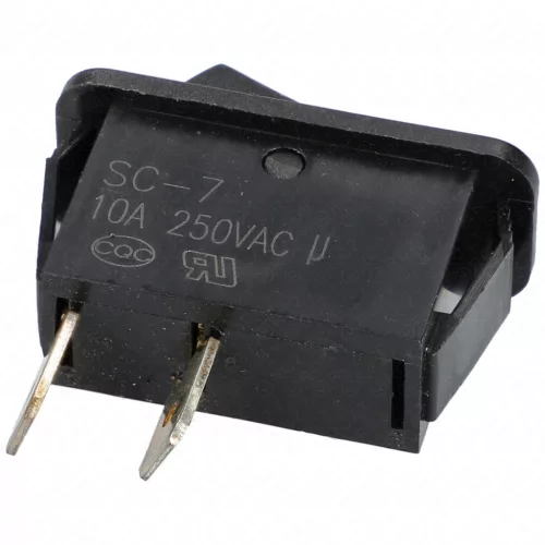 10A/250V AC Billenőkapcsoló, fekete, számos, szögletes VINCHI páraelszívó