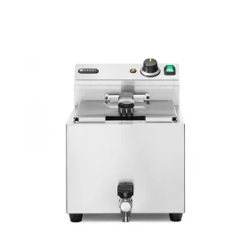 HENDI Profi Line Olajsütő XL leeresztő csappal, 10 l, 6600 W, 400 V (209424)