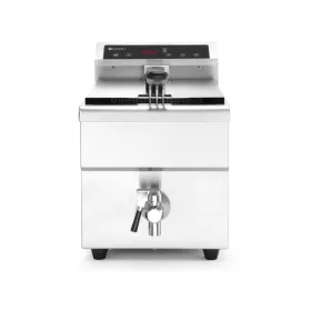 HENDI Indukciós olajsütő olajleeresztő csappal, 8 L, 3500W (215012)