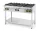 HENDI Kitchen Line Gáztűzhely 6 égőfejes nyitott állvánnyal 28,5kW (226094)