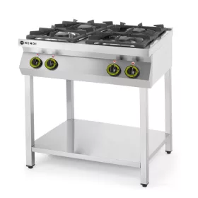 HENDI Kitchen Line Gáztűzhely 4 égős nyitott állvánnyal, 19kW (227589)