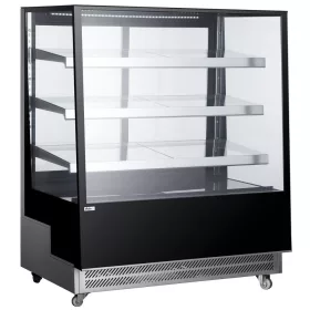 Arktic Bemutató vitrin - 650L, 3 döntött polccal - Fekete (233320)