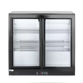 Arktic Hátsó pult hűtő dupla tolóajtóval - 158L, Fekete (233917)