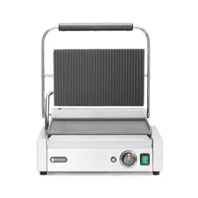 HENDI Panini Kontakt grill, bordázott tetejű és sima aljú, 230V/2200W (263662)