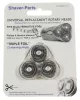 Shaver-Parts Vágófej Készlet - 3 db, körkéses - Philips HQ9, HQ8, HQ177 helyettesítő (Printing-Model-G V3)