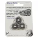 Shaver-Parts Vágófej Készlet - 3 db, körkéses - Philips HQ9, HQ8, HQ177 helyettesítő (Printing-Model-G V3)