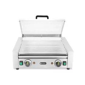HENDI Kolbászsütő grill 2 zónás, 11 görgős, energiatakarékos fedéllel (268650)