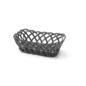   Fonott oldalú kosarak, HENDI, téglalap, Fekete, 225x150x(H)65mm