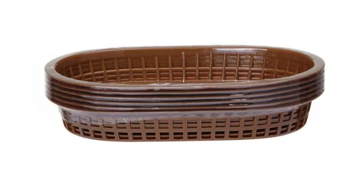 HENDI Tálaló kosár fast food stílusban - 275x175x38 mm, 6 db, Barna (426296)