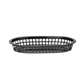   HENDI Tálaló kosár, fast food stílusban - 275x175x38 mm, 6 db, Fekete (426890)