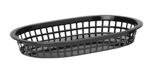 HENDI Tálaló kosár, fast food stílusban - 275x175x38 mm, 6 db, Fekete (426890)