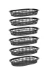 HENDI Tálaló kosár, fast food stílusban - 275x175x38 mm, 6 db, Fekete (426890)