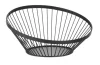 HENDI Gyümölcsös kosár - ø280x130mm, Fekete, Döntött (427088)