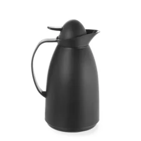 HENDI Termosz kancsó üvegbetéttel - 1 L, Fekete (449608)