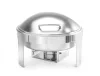 kerek Chafing edény szatén fényezéssel, HENDI, Profi Termékcsalád, 6L, 465x420x(H)320mm