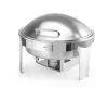kerek Chafing edény szatén fényezéssel, HENDI, Profi Termékcsalád, 6L, 465x420x(H)320mm
