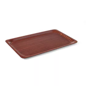 AmerBox Csúszásmentes Felszolgáló Tálca - Mahagóni, 430x610mm - Laminált (507018)