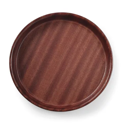 AmerBox Felszolgáló tálca „Wood form” - Mahagóni, ⌀320 mm (507711)