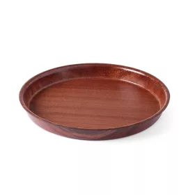   AmerBox Felszolgáló tálca „Wood form” - Mahagóni, ø360 mm - Csúszásmentes (507766)