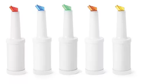 Tároló- és kiöntő palack, BarUp, 0,8L, Fehér, ⌀90x(H)300mm