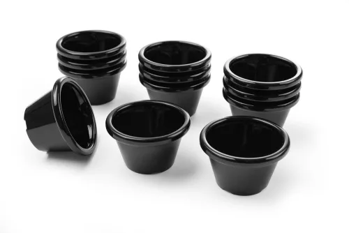 Hendi Ramekin Tálka Készlet - 12 db, 45 ml, ø60x35 mm, Fekete (565605)