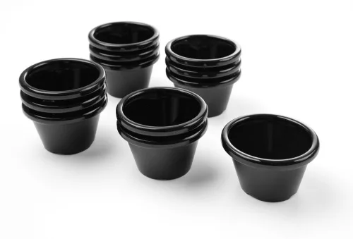 Hendi Ramekin Tálka Készlet - 12 db, 45 ml, ø60x35 mm, Fekete (565605)