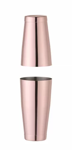 Tin-on-Tin Boston shaker, BarUp, 0,8L, Rézvörös, ⌀90mm