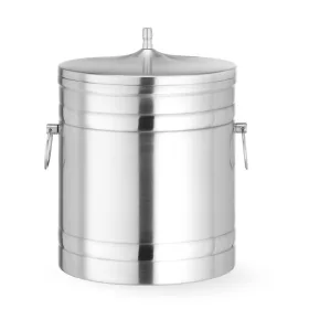 Jégvödör duplafalú, BarUp, 5L, Ezüst, ⌀200x(H)230mm