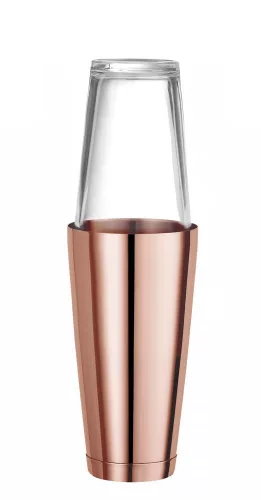 Boston shaker, BarUp, 0,8L, Rézvörös, ⌀90mm